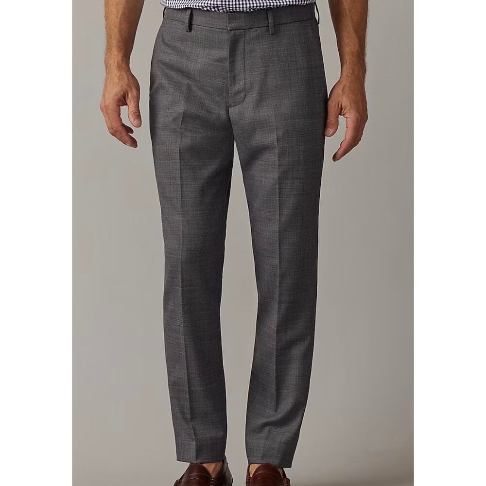 J. Crew Bowery 38 x 34  Classic Gray Wool Blend Slim Dress Pants NWT Stretch
